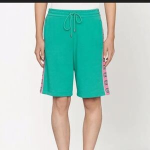 Gucci Unisex eal Shorts with Pink Stripe